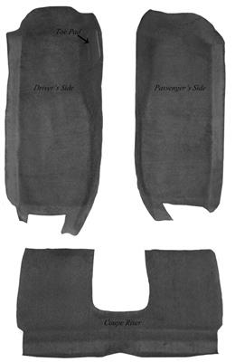 136084 05-13 Carpet set - coupé voor met Riser - Mass Back - Truvette