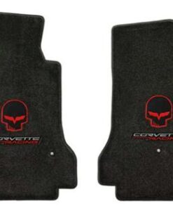 136086 2005-2007E vloer matten met rood C6 Jake & Corvette Racing Logo - Lloyd ontwerp