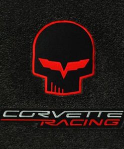 136100 2005-2013 bagageruimte mat coupé Ebony w/rood Jake & Corvette Racing Logo Lloyd ontwerp