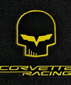 136114 2005-2007E C6 vloer matten geel C6 Jake en Corvette Racing Logo Lloyd ontwerp