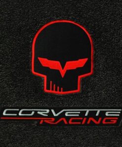 136121 2005-2013 bagageruimte mat - Ebony C6 cabrio W/rood Jake & Corvette Racing Logo -