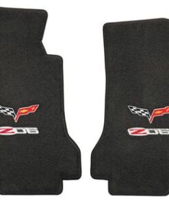 136160 2013 vloer matten - Ebony met C6 Z06 Double Logo - Lloyd ontwerp 2013 Late