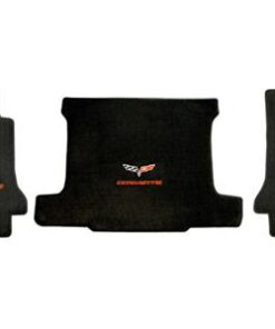 136202 2005-2007E vloer en bagageruimte mat set cabrio w/C6 Flag & rood Script Lloyd