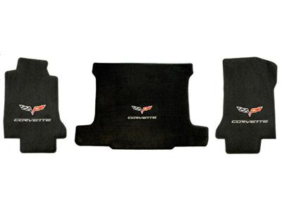 136264 2005-2007E vloer & bagageruimte mat set E cabrio w/C6 Flag & zilver Script Lloyd