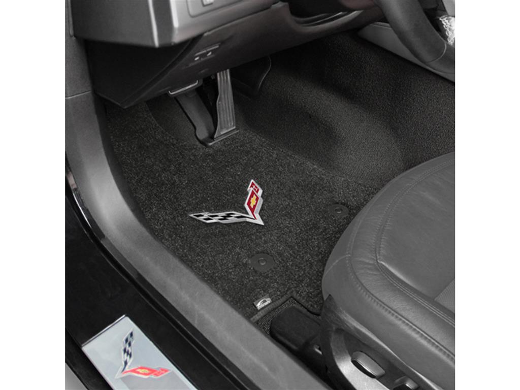 137002-106 14-19 C7 Cross Flag Emblem Gray Floor Mat