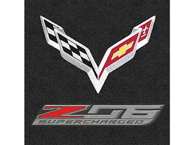 137119-CPE 15-19 Coupe Black Z06 Cargo Mat W/x-flag