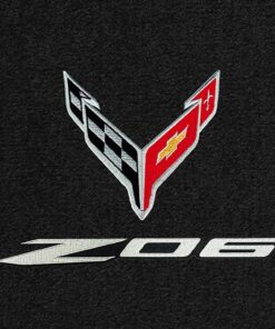 138073 2027 Lloyds zwart Z06 zilver Logo met Crossflags vloer matten