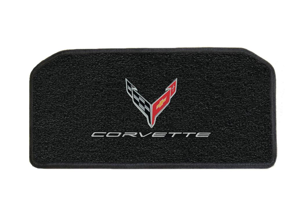 138099 2020-2027 Ebony / zwart Lloyds C8 Cross Flag Emblem & Script voor Trunk mat
