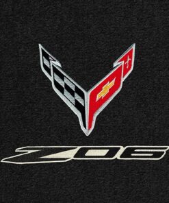 138134 2023 Lloyds zwart Z06 zwart/zilver Logo met Crossflags vloer matten
