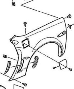 146148L 06-13 Z06 coupé achter Quarter paneel origineel - links