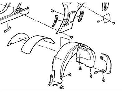 146161L 05-13 links Hand achter wiel binnenste Liner behalve Z06 / ZR1 / Grand Sport