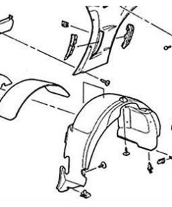 146161R 05-13 rechts HandRearWheelInnerLinerExcept Z06 / ZR1 / Grand Sport "uit productie"