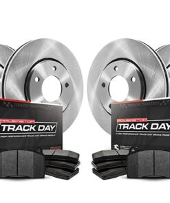 194072 1988-1996 PowerStop Track Dag Rem Rotors met Pads Kit Ex HD Remmen