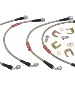 195167 1997-2004 Stainless Steel Braided Brake Slangen - Set van 4 stuks