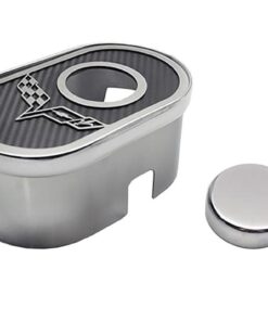 196321 05-13 Deluxe RVS Master cilinder afdekking w/Corvette Emblem Year: 2005-2008 Accessory kleur: zwart