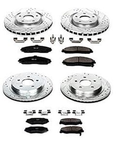 196330 2005-2013 PowerStop Z26 Drilled & Slotted Brke Rotors w/Pads-Exc Z51 of Z06 (ND)