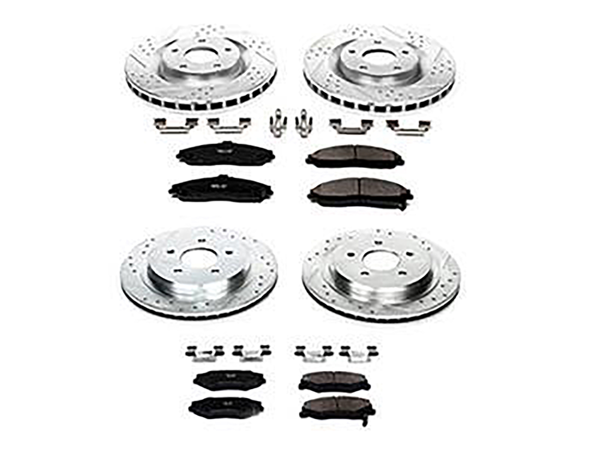 196330 2005-2013 PowerStop Z26 Drilled & Slotted Brke Rotors w/Pads-Exc Z51 of Z06 (ND)
