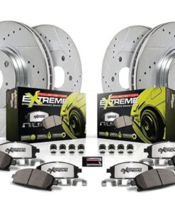198018 2020-2027 Powerstop voor Z23 Cross Drilled Slotted rem Rotors w/Pads behalve Z51