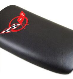 235121 97-04 Center Console Compartiment Deur met rood embr logo - zwart leer - CA