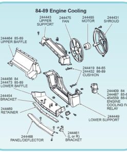 244456 84 radiator Baffle - Lager