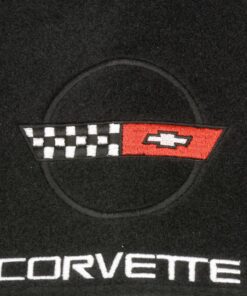 254119 1984-1989 dashboard Mat - Zwart met geborduurd C4 logo