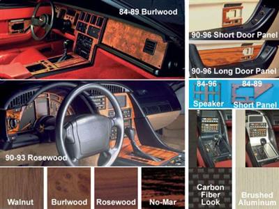 254137 94-96 6 stuk Deluxe Plus II Wood/koolstofvezel Fiber/Brushed Aluminium dashboard Kit