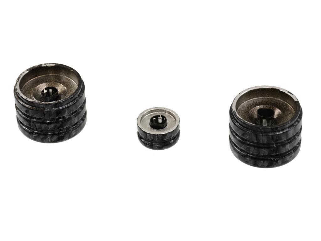 256081 05-13 Carbon Fiber Dash knoppen met Navigation systeem - set Of 3