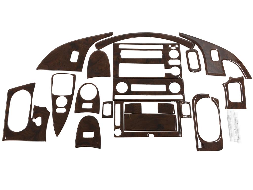 256130 08-10 Dash set - Wood / Carbon Fiber / geborsteld aluminium behalve stoel Memory
