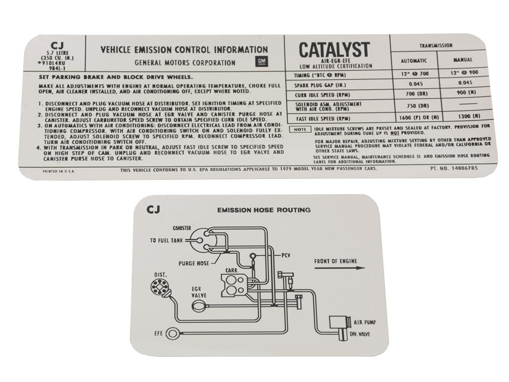 263354 79 Emissiedecal - L82 Federal (CJ)
