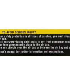 264223 90-96 Sunvisor / lucht Bag Warning sticker - Voorzichtigheid