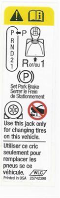264340 84-96 Jack Waarschuwing sticker