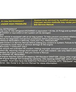 265011 97-99 Decal - Ventilator Blade / Motor koeling AirConditioning1999Early "Discontinued"