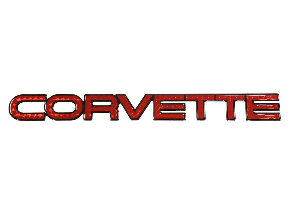 294307 1984-1990 Hologram rood achter Corvette bumper Polyurethaan embleem
