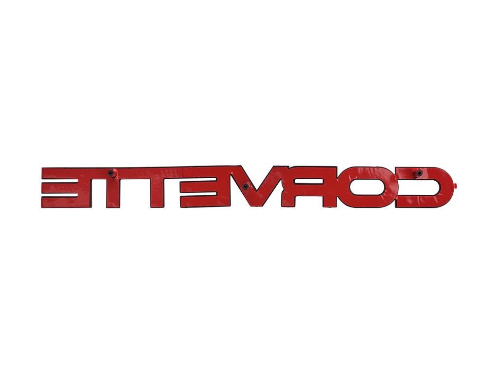 294311 1984-1990 rood achter bumper Corvette embleem