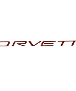 295022 97-04 Achter Corvette Polyurethaan Lettering (aluminium, koolstofvezel, Helderrood)