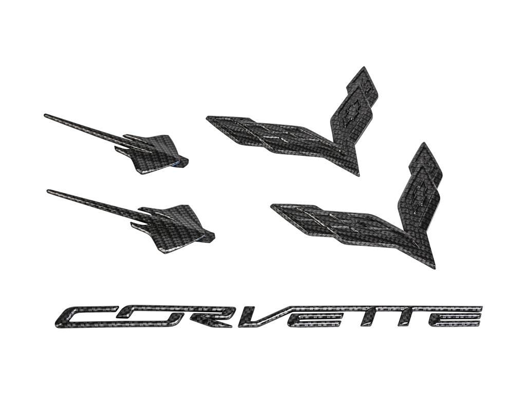 297113 2014-2019 Carbon Fiber Look Emblem Set