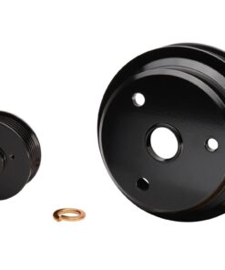 304484 84-87 March motor Pulleys Set - zwart Powder Coated Aluminium 2 stuk System