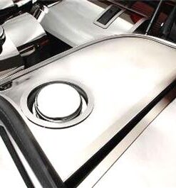 305376 97-04 Coolant Tank Accent Plate met cap cover - gepolijst roestvrij staal