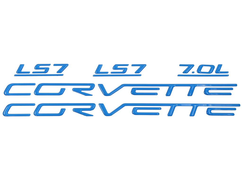 306141 06-13 brandstof rail afdekking 3D Decals - Corvette Letter/Emblem met LS7