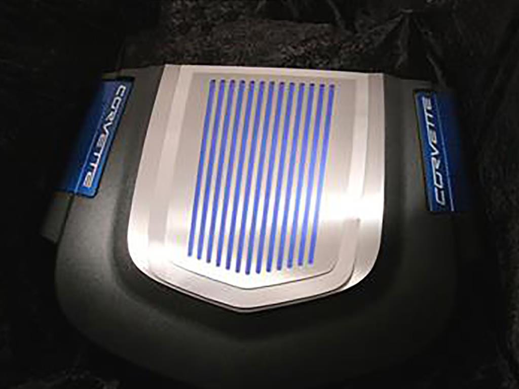 306188 09-13 ZR1 Ribbed gepolijst roestvrij staal motor Shroud afdekking