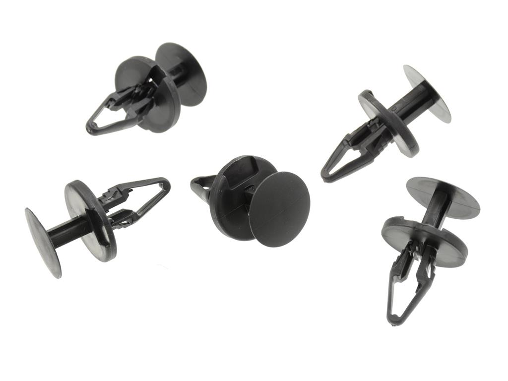306196 05-13 Push-In Type bevestigingsmiddelen / Retainers - zwart For 6MM Hole - set of 5