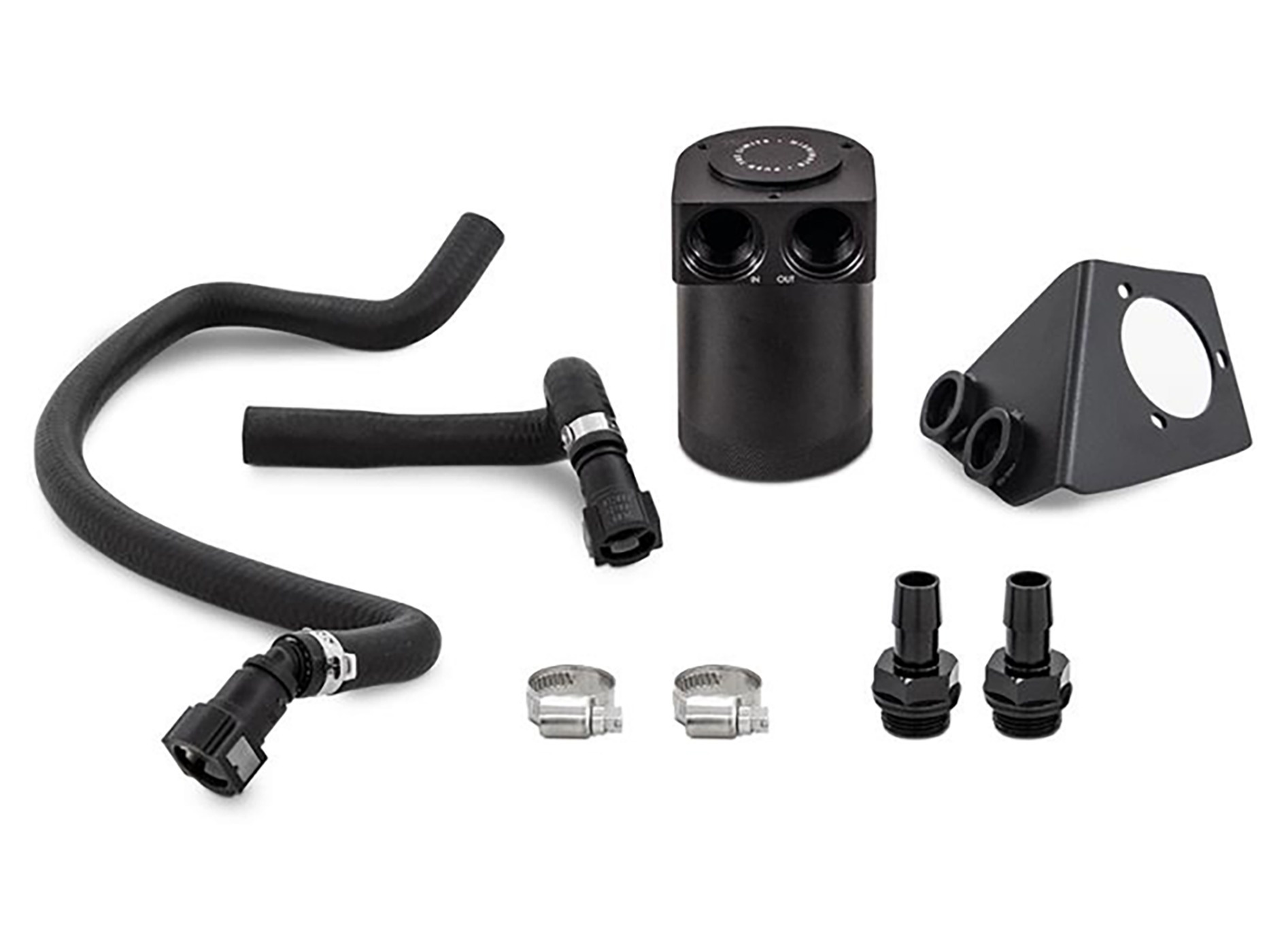 308003 2020-2025 Mishimoto C8 Baffled olie Catch Can set - zwart