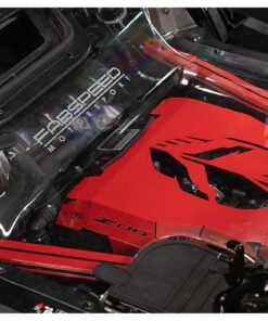 308412 2020-2025 Fabspeed Z06 rood motor afdekking Racing met Strips