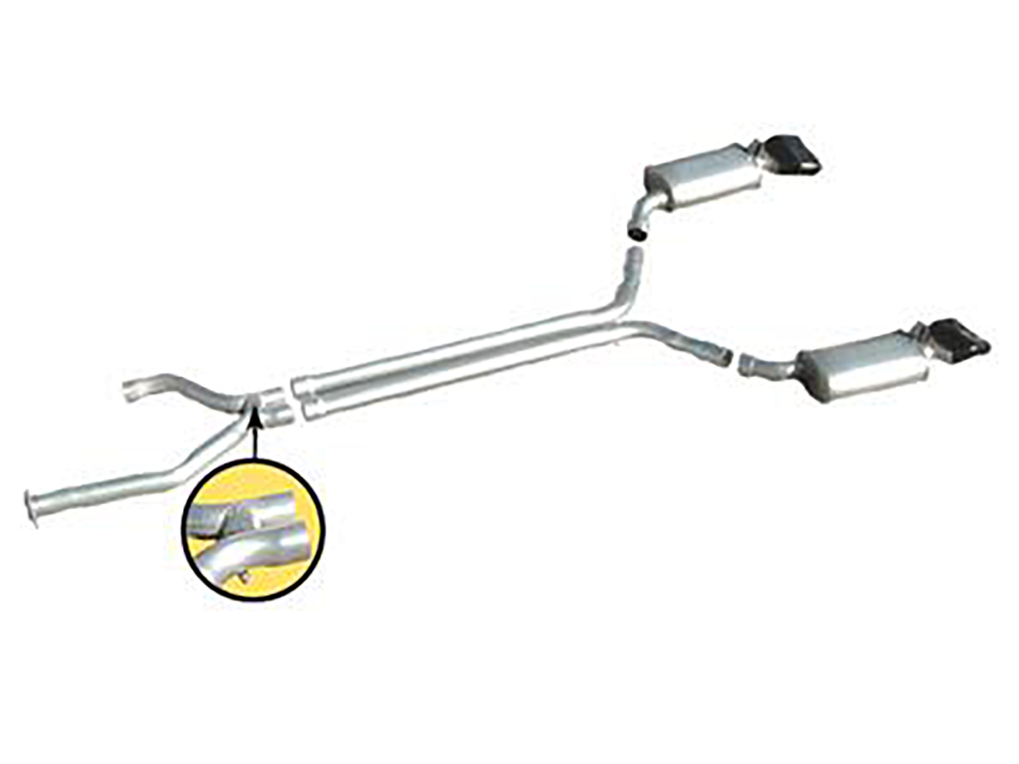 324148 92-95 Straight pijp / True Dual Uitlaatsysteem met LT1 Magnaflow demper