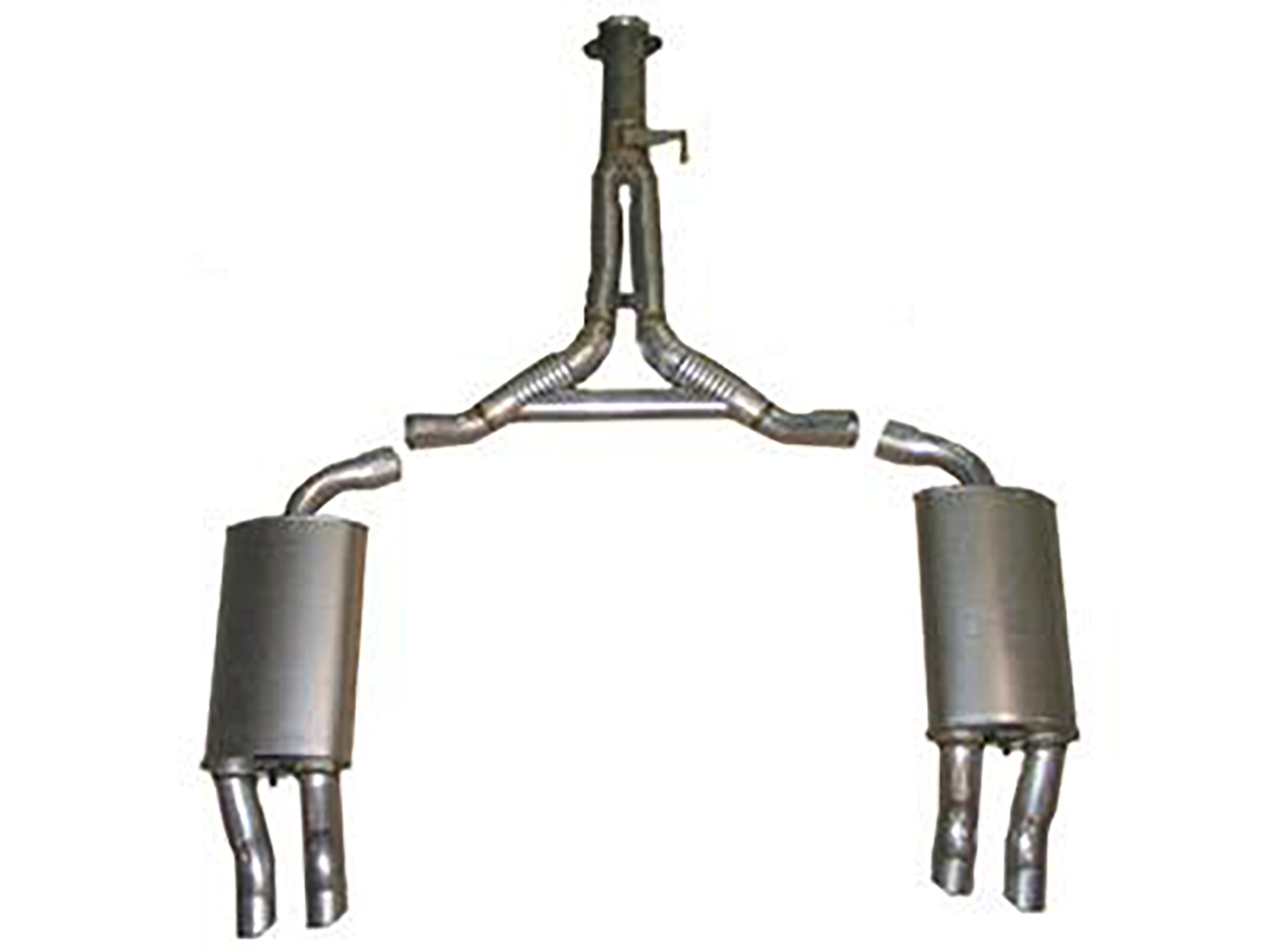 324185 86-90 Cat Back Uitlaatsysteem Gealuminiseerd met Reproduction demper