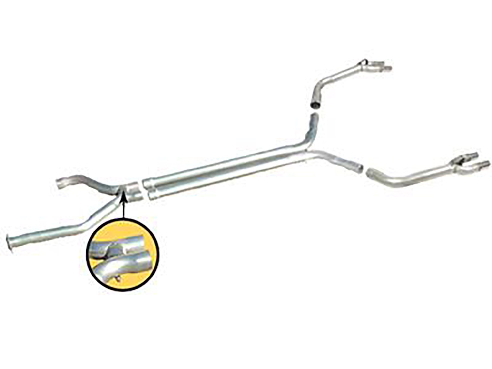 324279 92-95 Straight pijp True Dual Uitlaatsysteem - met SS Tip Eliminators