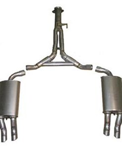 324489 91 Cat Back Uitlaatsysteem - Gealuminiseerd met Reproduction demper