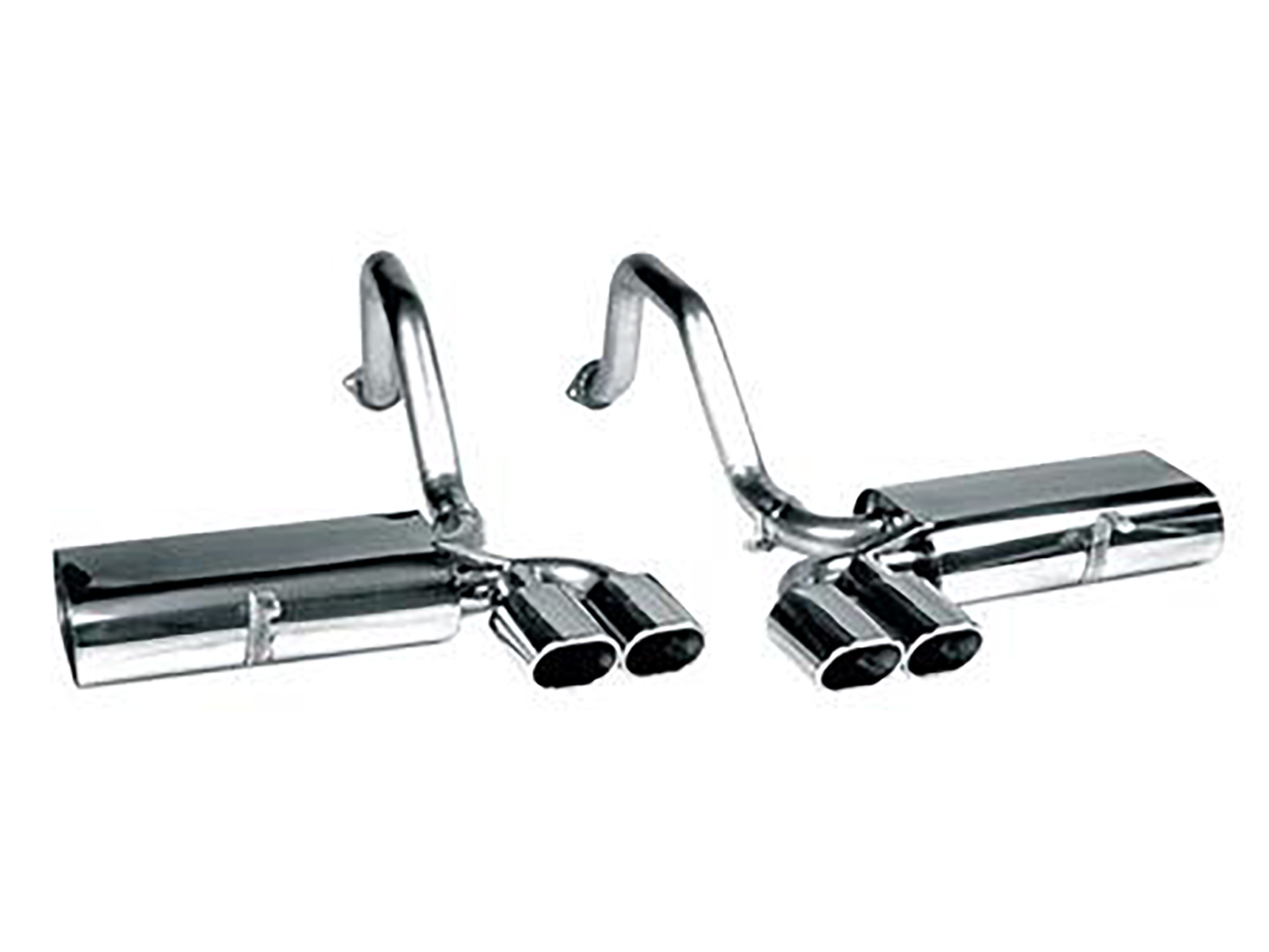 325063 97-04 B&B Route 66 Mufflers met Quad Oval Tips (ND)