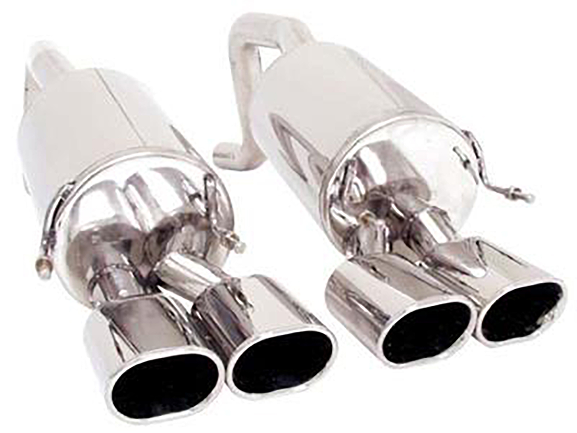 326082 09-13 B&B Route 66 dempers met viervoudig Oval eindstukken behalve Z06/ZR1 (ND)