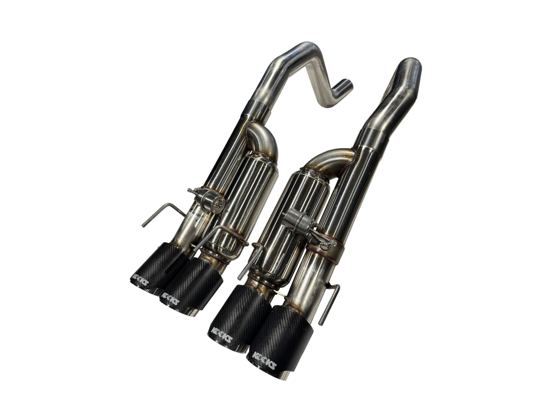 326139 2006-2013 C6 Kooks 3" as-Back uitlaat met Carbon Fiber eindstukken